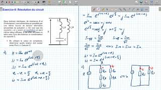 Exercice 6 Analyse du circuit à courant alternatif Impédance équivalente [upl. by Andonis770]