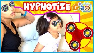 Magic Fidget Spinner Funny Kid And Mom Hypnotize by Daddy [upl. by Ozneral]