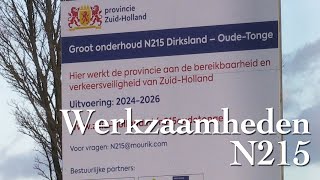 Werkzaamheden N215 tussen Dirksland en OudeTonge [upl. by Galan]