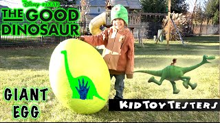 GIANT EGG SURPRISE The Good Dinosaur Movie Disney Toys SURPRISE EGG  KidToyTesters [upl. by Richelle]