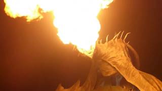 Fire breathing Dragon atop Gringotts inside Diagon Alley at Universal Studios Florida [upl. by Enenej917]