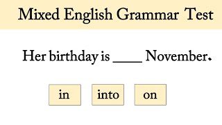 70 Grammar Quiz। Mixed English Grammar Test [upl. by Nawek]