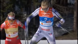 4x5 km stafett kvinner siste etappe VM Seefeld [upl. by Retsof]