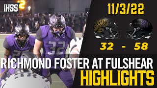 Richmond Foster at Fulshear  2022 Week 11 Football Highlights [upl. by Brittany]