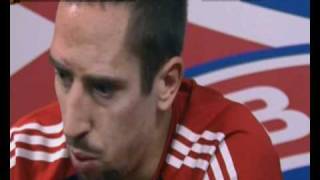 Franck Ribéry Interview en allemand 20100817 [upl. by Enawd678]