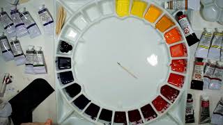 Porcelain WATERCOLOR Palette Set Up shorts [upl. by Mitzl]