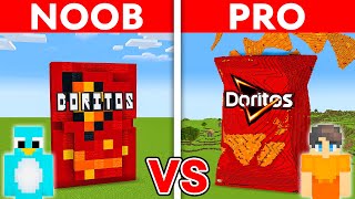 NOOB vs PRO DORITO House Build Challenge in Minecraft [upl. by Oinoitna]