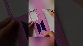 BTS phone cover making BTS phonecover painting youtubeshorts art trendingshorts [upl. by Tommie870]