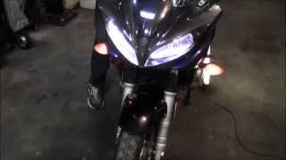 2004 Yamaha FZ6 Dual Lights HiLow HID Install 4300k [upl. by Bently]