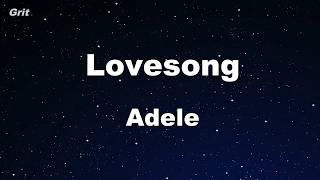 Lovesong  Adele Karaoke 【No Guide Melody】 Instrumental [upl. by Jemma]