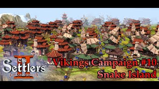 The Settlers II 2 10th Anniversary Edition Viking Campaign Level 10 Walkthru SNAKE ISLAND [upl. by Caines]