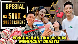 Gaji YouTube DAILY TIKA WEIXUN DI CHINA Terbaru  Update Setelah Mencapai 500000 Subscriber [upl. by Nylaehs345]