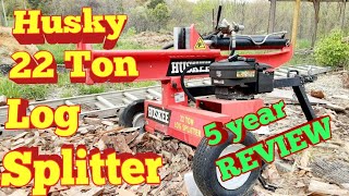 Husky 22 Ton Log Splitter Review [upl. by Eimma340]