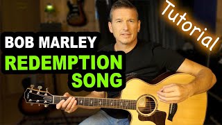 REDEMPTION SONG Bob Marley  Gitarren Tutorial  leicht zu spielen [upl. by Ynahpets469]