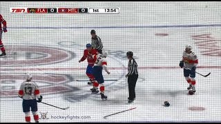 Aaron Ekblad vs Nicolas Deslauriers Mar 19 2018 [upl. by Salohcin24]