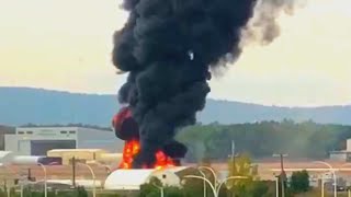 Multiple Dead After WWII B17 Plane Goes Down in Flames [upl. by Macri955]