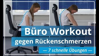 Büro Workout gegen Rückenschmerzen  7 schnelle Übungen zum Nachmachen [upl. by Freida]