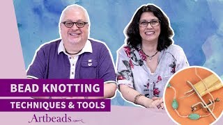 Artbeads Cafe  Jewelry Knotting Tools and Techniques with Cynthia Kimura and Beadalons Wyatt White [upl. by Elatnahs]