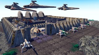 Clone Army MEGAFORTRESS Joint Legion Defense  Men of War Star Wars Mod [upl. by Marvella]