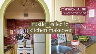 5 Renter Friendly Kitchen Makeover Hacks [upl. by Hael]