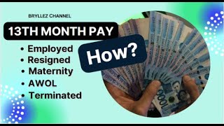 How to Compute the 13th Month Pay 2022  EmployedContractualResignedTerminatedMaternityAWOL [upl. by Madson]