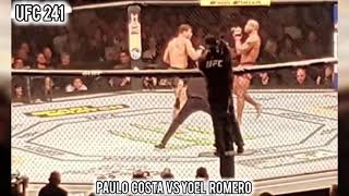 Paulo Costa walks across the cage and Hit Yoel Romero After Saluting him UFC 241 mma [upl. by Llarret]