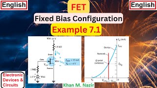 EDC Example 71  FET Fixed Bias  BoylestadEnglish [upl. by Nnylekoorb]