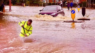 Clearing the Way Removing Debris from a Flooded Storm Drain [upl. by Yenohtna]