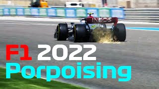 F1 2022 Porpoising  Mercedes  AlphaTauri  Bahrain Test 2022 [upl. by Aneetsyrk]