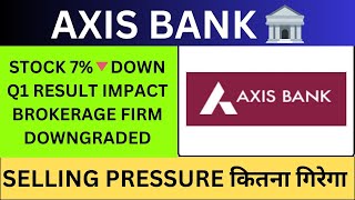 AXIS BANK SHARE 7🔻DOWN Q1 RESULT  AXIS BANK SHARE TARGET 🎯  ACIS BANK SHARE LATEST NEWS TODAY [upl. by Brittany931]