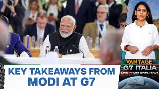 What are the Key takeaways from Indian PM Modis G7 Appearance  Vantage with Palki Sharma [upl. by Aerdnuahs315]