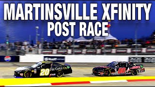 MARTINSVILLE XFINITY POST RACE  Big Wreck Aggression and Tire Wear [upl. by Midis]