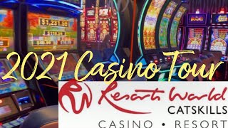 Resorts World casino tour 2021 Catskills New York NY [upl. by Gombach]