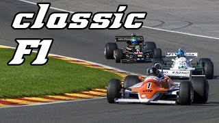 Classic DFV F1  FIA Masters races at Spa 2015  V8s amp 1 Matra V12 [upl. by Panayiotis]