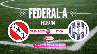 INDEPENDIENTE CHIVILCOY VS LINQUEÑO LINCOLN  TORNEO FEDERAL A FECHA 33 [upl. by Filide]