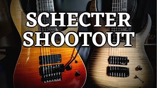 Schecter C7 SLS Elite vs Schecter Banshee Mach 7 FISHMAN FLUENCE vs LUNDGREN M7 [upl. by Hpesoj]