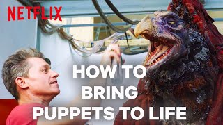 The Dark Crystal Puppeteers Chat About How They Bring Puppets To Life  Netflix [upl. by Arrehs]