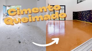 COMO FAZER CIMENTO QUEIMADO COLORIDO Dá pra fazer em Cerâmica 😱 [upl. by Erminna]