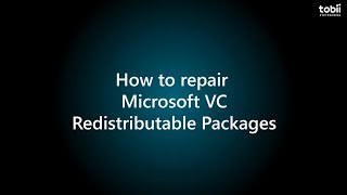 How to repair Microsoft VC Redistributable Packages [upl. by Goldstein]