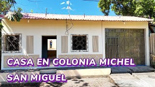 Se Vende Casa en Colonia Michel San Miguel cerca de Ruta Militar 66000 Tel 503 72998557 [upl. by Ecirtaed]