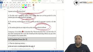Important Amendment Nov 21 Onwards  Pre Package Insolvency  Paper 4 and Paper 6D CA Final Law [upl. by Ardnyk5]