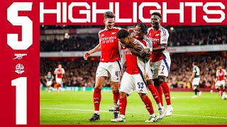 NWANERI SCORES BRACE ON FULL DEBUT 🤩  HIGHLIGHTS  Arsenal v Bolton Wanderers 51  Carabao Cup [upl. by Enirhtac861]