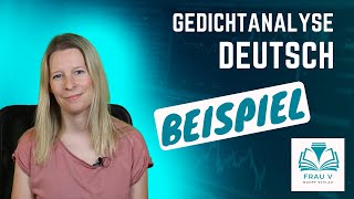 Beispiel Gedichtanalyse  Deutsch Oberstufe [upl. by Nalliuq]