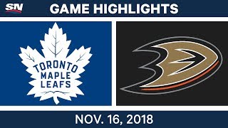 NHL Highlights  Maple Leafs vs Ducks – Nov 16 2018 [upl. by Meeker]