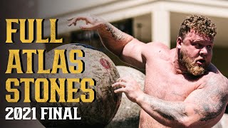 ENTIRE Atlas Stones EVERY RUN  2021 SBD Worlds Strongest Man Final [upl. by Onia]