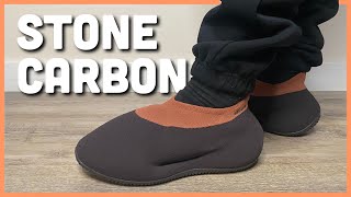 YEEZY Knit RNR Stone Carbon Review  On Foot Look [upl. by Leif81]