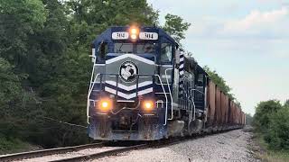 LSRC 304 amp LSRC 4304 Southbound in Alpena Mi [upl. by Notsruht]