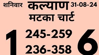 Kalyan  today 02092024 Kalyan matka  Kalyan sattamata Kalyan jodi  Kalyan chart [upl. by Pestana538]