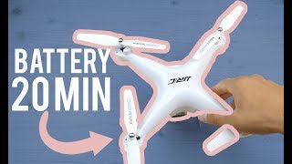 JJRC h68 bellwether review  Cheap Tiny Phantom 4 with 20 min battery life [upl. by Ahseiat377]