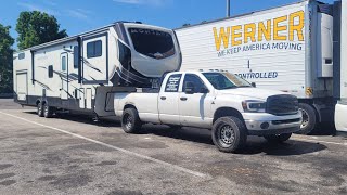 Ram 2500 Hauls 14000lb 5th Wheel To Indiana  Copart [upl. by Cirdec116]